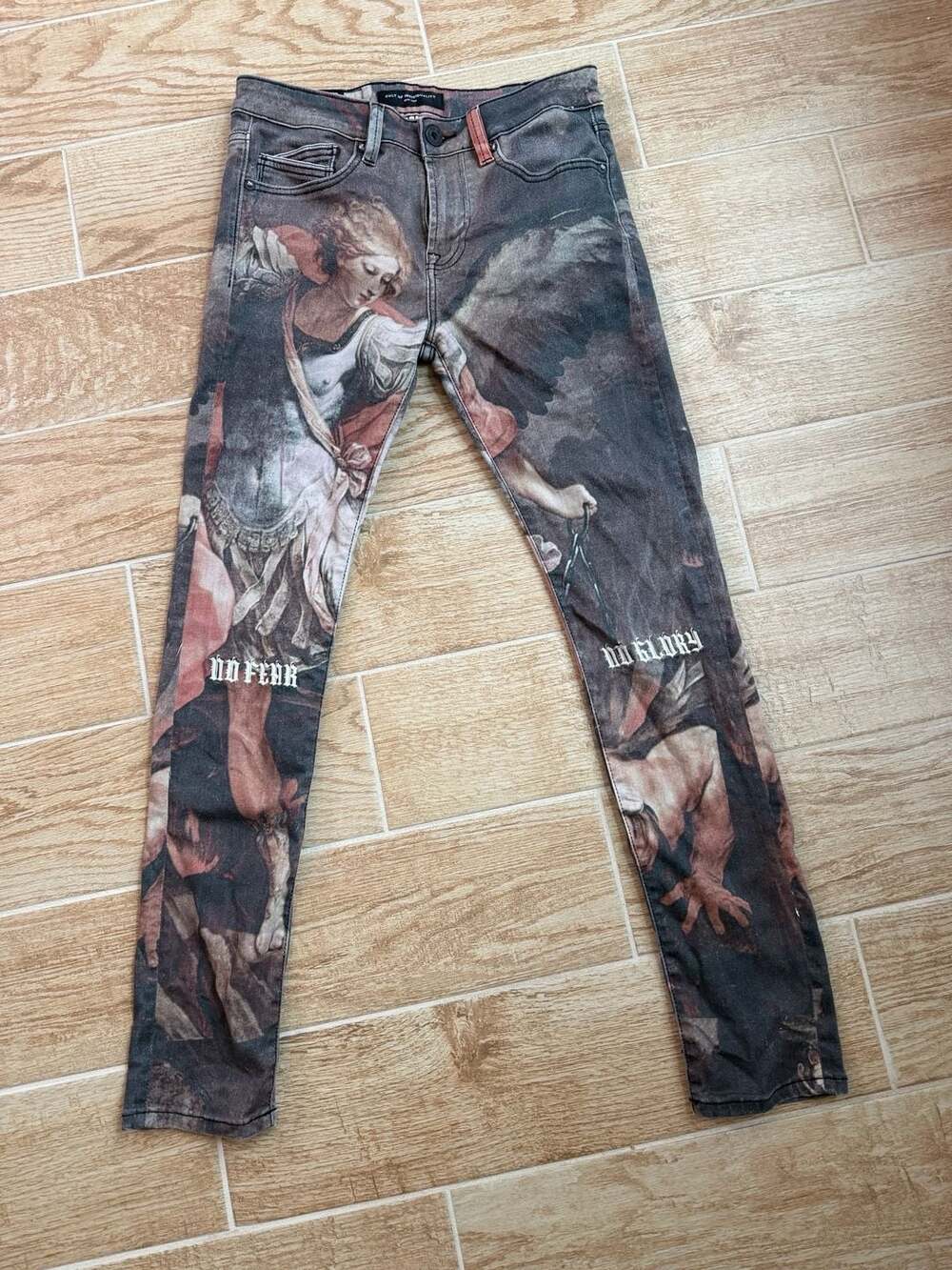 Cult of Individuality Punk Super Skinny Graphic Print Jeans. SUPER RARE!